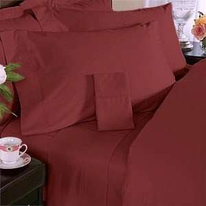   PC Solid Sheet and Duvet Cover Set Burgundy   Queen