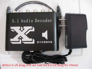 NEW AC3 DTS Digital Audio 5.1 Audio Gear Decoder RCA  