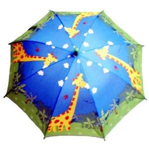  Giraffe Animal Kids Automatic Umbrella; Can Be Used for the Rain 