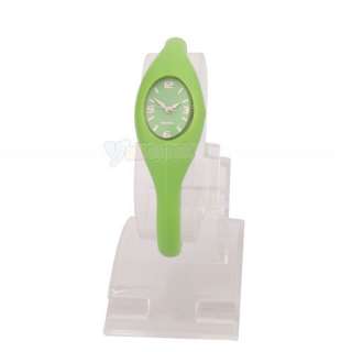   Green Anion Silicone Sports Pointer bracelet Wrist Watch Wristwatches