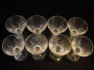 set of 8 cut glass stemware  