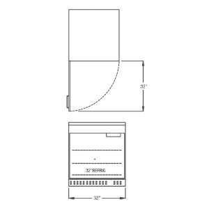   32 X 32.75 Worktop Refrigerator   9404 32 7