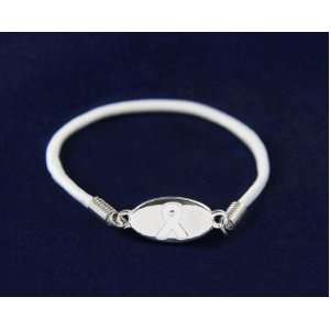  White Ribbon Bracelet  Stretch Bracelet (25 Bracelets 