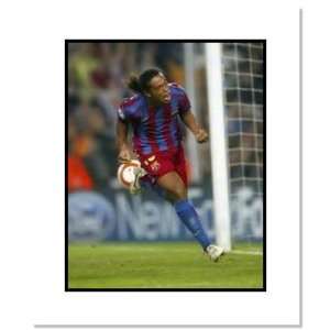  Ronaldinho FC Barcelona Double Matted 8x10 Photogr Sports 