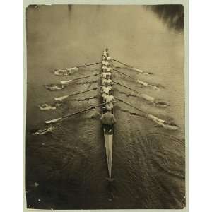 Sports,Rowing,Cambridge Crew,eight rowers & coxswain rowing in shell 