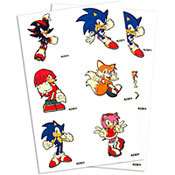 Sonic the Hedgehog Party Tattoos 2 Sheets  