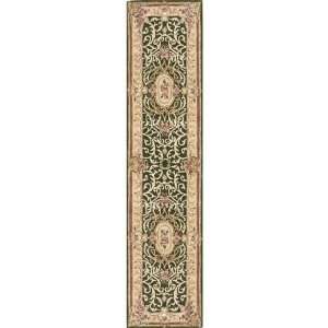 Valais Rug 29x14 Runner Dark Green 