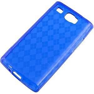  TPU Skin Cover for Samsung Focus Flash i677, Argyle Blue 