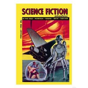 Science Fiction Adventures, February 1953 Premium Poster Print, 24x32
