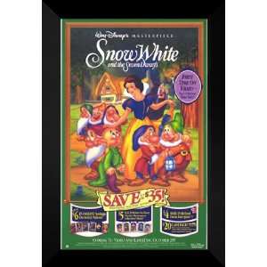  Snow White & the Seven Dwarfs 27x40 FRAMED Movie Poster 