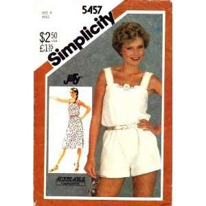  Simplicity 5457 Sewing Pattern Misses Sundress & Romper 