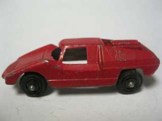 Vintage Old TOOTSIE TOY Fiat Abarth Red Car Antique Diecast Metal Free 