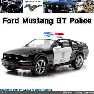  Mustang GT Police 138, 5 Diecast Mini Cars Toys Kinsmart KT5091P,S17