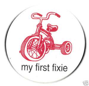 MY FIRST FIXIE bike sticker bicycle fixed gear tricycle  