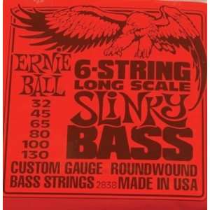    Ernie Ball 6 String Long Scale Slinky Bass Musical Instruments