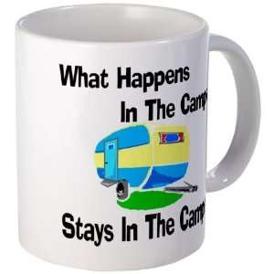  What Happens In The Camper Quotes Mug by  