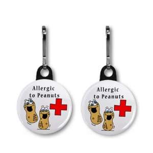   To Peanuts Medical Alert Pair Of 1 Inch Black Zipper Pull Charms