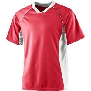   Wicking Custom Soccer Shirt RED/ WHITE AL