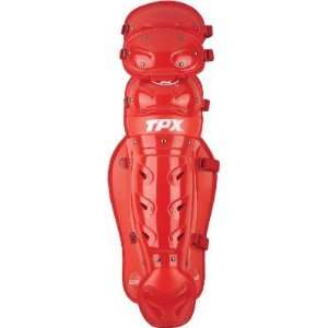   Scarlet Shin Guards   Softball Catchers Leg Guards