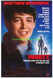 PROJECT X MOVIE POSTER MATTHEW BRODERICK HELEN HUNT  