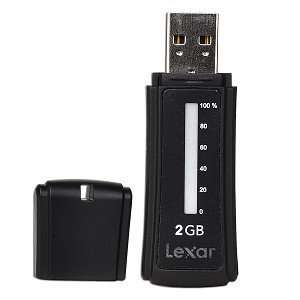  Lexar JumpDrive Secure II Plus 2GB USB 2.0 Flash Drive w 
