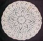 Vintage Hand Crocheted 16 Off White Doily Detailed Pin