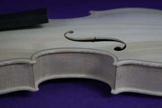 FLAMED white violin unfinished violin 4/4 #B413  