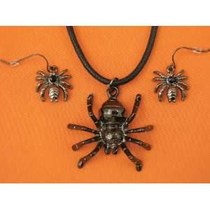  Spider Necklace and Earring Set Halloween Costume 