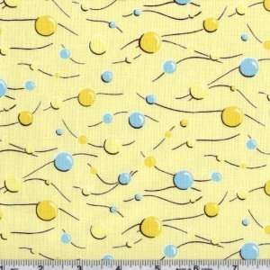  45 Wide Kites Wavy Dot Yellow Fabric By The Yard Arts 