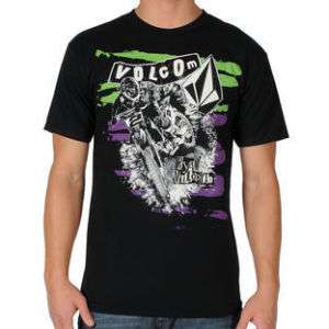 NEW MENS VOLCOM RV2 VILLOPISTOL TEE BLACK  