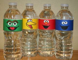 Handmade Sesame Street Water Bottle Wraps~Oscar, Elmo, Big Bird 