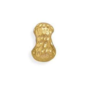  Sterling Silver 14k Gold Plated Charm Bracelet Bead Peanut 