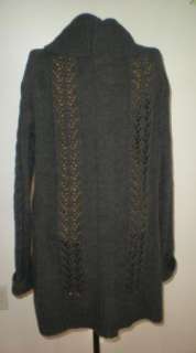 EXPRESS Long Grey Wrap Cardigan Sweater Coat M  