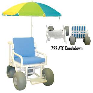 MJM PVC 722 ATC Medical All Terrain Beach Wheelchair  