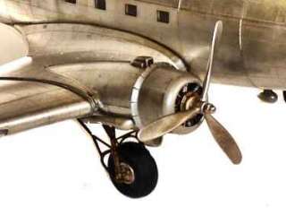 DOUGLAS DC 3 AIRPLANE MODEL SKINNED IN ALUMINUM MUSEUM QUALITY  