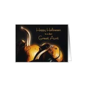 Happy Halloween Great Aunt, Orange pumpkins in basket with shadows and 