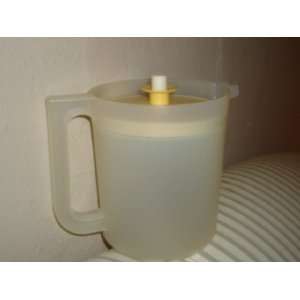  Tupperware Sheer Go Between Pitcher with Gold Push Button Lid 