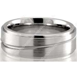  Unique Wedding Rings, Platinum, 6.5mm Satin Jewelry