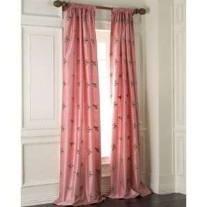  Velvet Couture Each 48W x 96L Embroidered Silk Curtain 