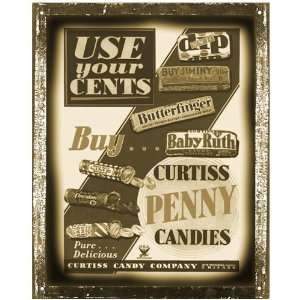   Baby ruth Antique Style Sign Candy Bar Suckers Gum / Vintage Retro