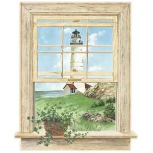    pasted Wall Mural Lighthouse Window, 39 Inch Height x 27 Inch Width