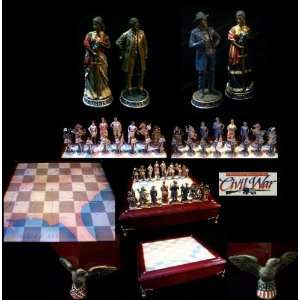  Civil War The Blue & The Gray Chess Set CLOSEOUT