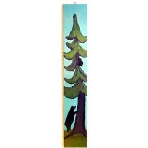  Tree and Black Bears Wooden Growth Chart Baby