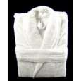 500 GSM Plain White 100% Cotton Terry Towelling Bathrobe   Free Size
