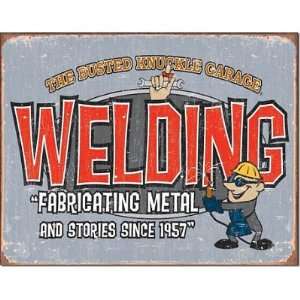   Welding Distressed Retro Vintage Tin Sign OnlineWall Art and Framing