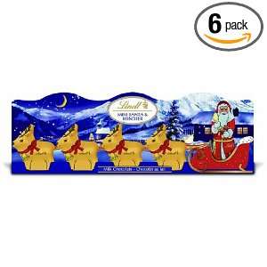 Lindt Milk Chocolate, Mini Sleigh, 1.7 Ounce Packages (Pack of 6 